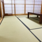 お茶室　畳表替え